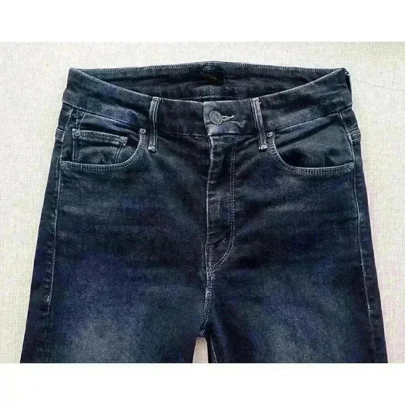 Mother Sz 24 The Looker Ankle Fray Jeans Last Call Skinny High Rise Stretch - Picture 3 of 14